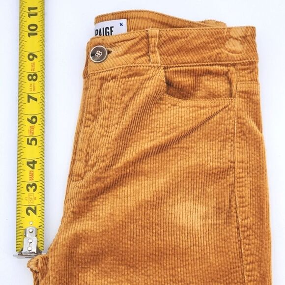 Paige Pants Size 26 Womens Marigold Orange Corduroy Hoxton Ankle Skinny - Picture 9 of 15